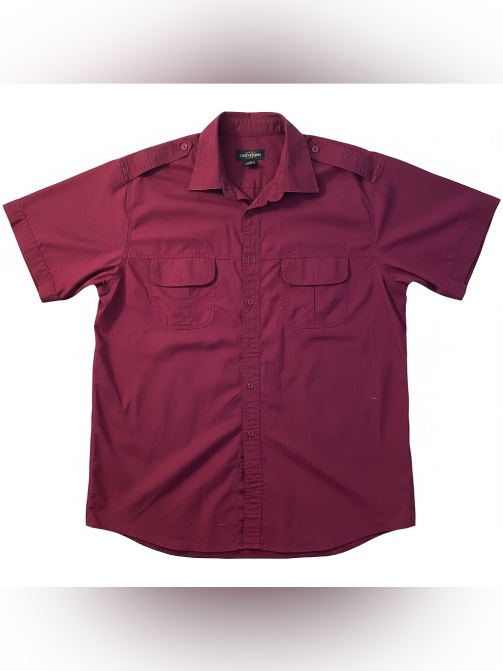 Men’s Burgundy Short-Sleeve Shirt XXL